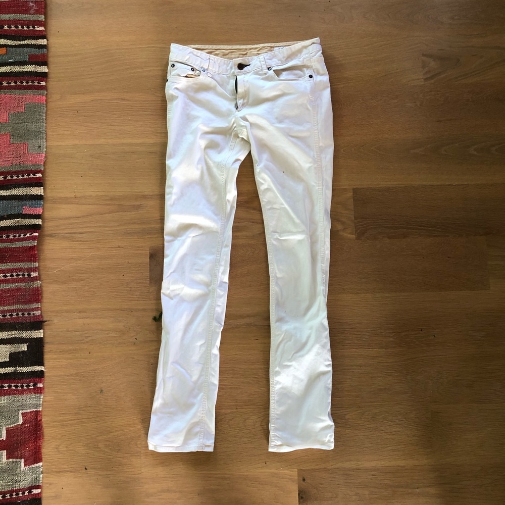 Rag and bone white jeans. Low rise 28 skinny